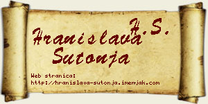 Hranislava Šutonja vizit kartica
